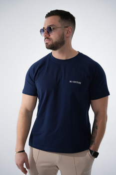 T-SHIRT MĘSKI BG SLIM BRANDENBURG COUTURE | GRANATOWY